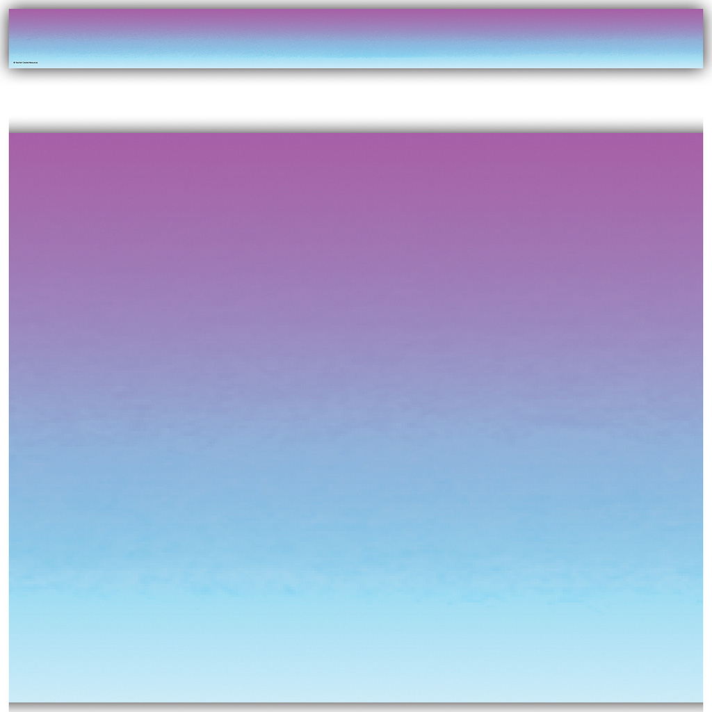 35' Purple and Blue Color Wash Straight Border Trim