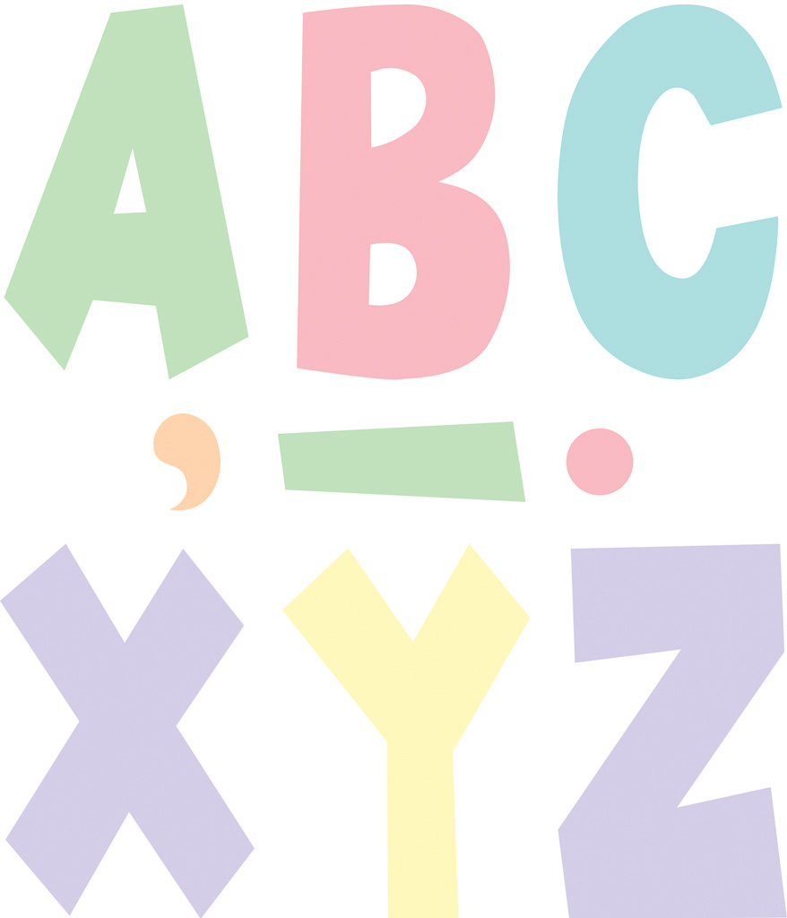 120ct Pastel Pop 7" Fun Font Letters