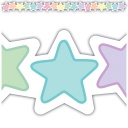35' Pastel Pop Stars Die-Cut Border Trim
