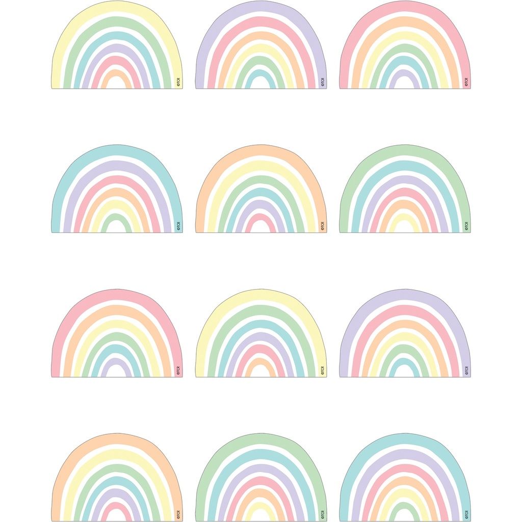 36ct Patel Pop Rainbows Mini Accents