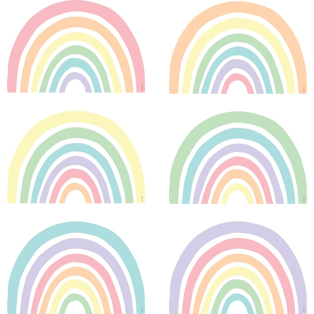 30ct Pastel Pop Rainbows Accents