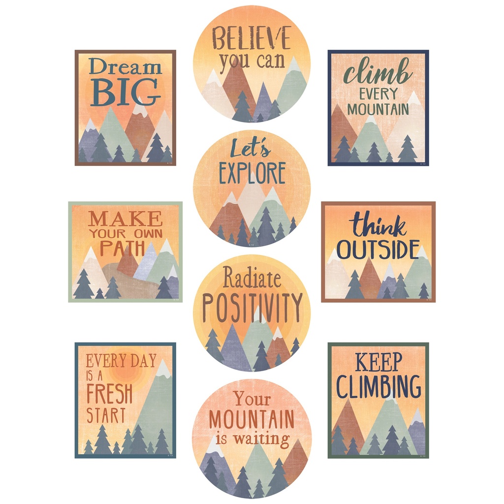 30ct Moving Mountains Positive Sayings Accents