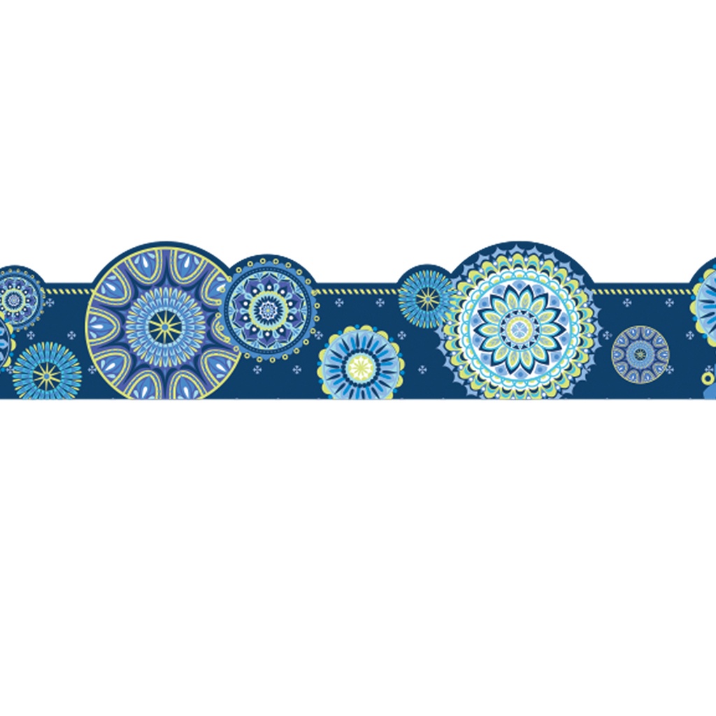 Blue Harmony Mandala Extra Wide Deco Trim, 37 Feet