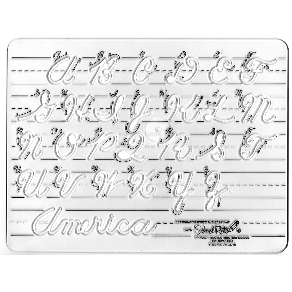 Uppercase Cursive Handwriting Instruction Guide Template