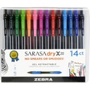 14ct Assorted Sarasa® Gel Retractable Gel Pens