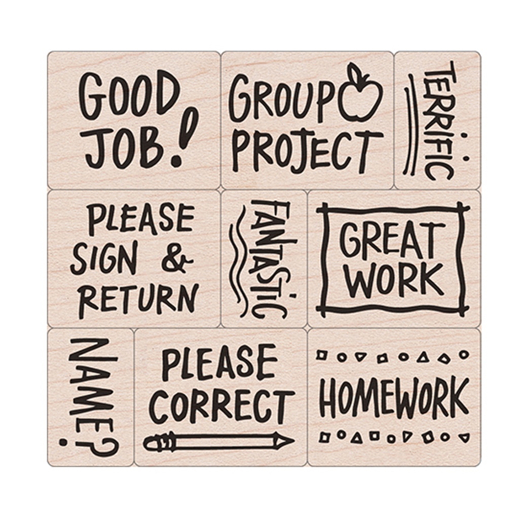 9ct Big 'n' Little Notes From The Teacher Stamps
