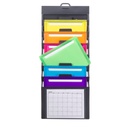 6 Pocket Rainbow Letter Size Cascading Wall Organizer