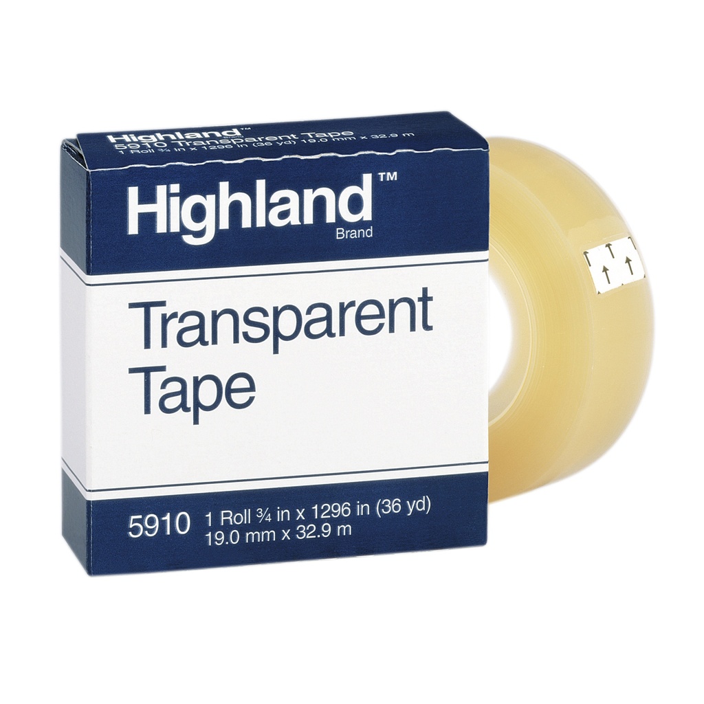 3/4" Highland Transparent Tape Roll