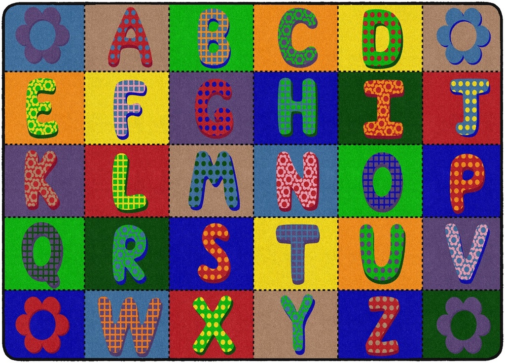 Abc Quilt Primary '6 X 8'4 Rectangle
