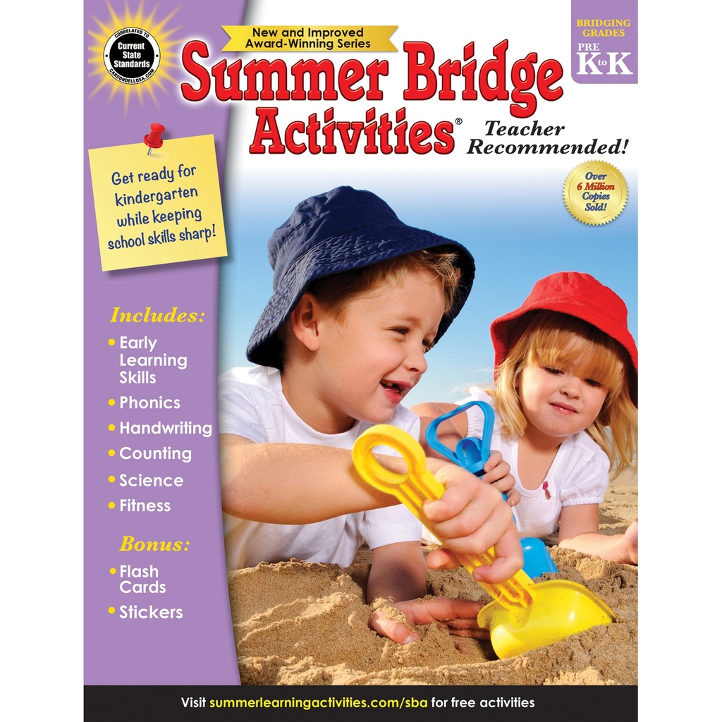 Summer Bridge Activities® Workbook, Grade PK-K, Paperback
