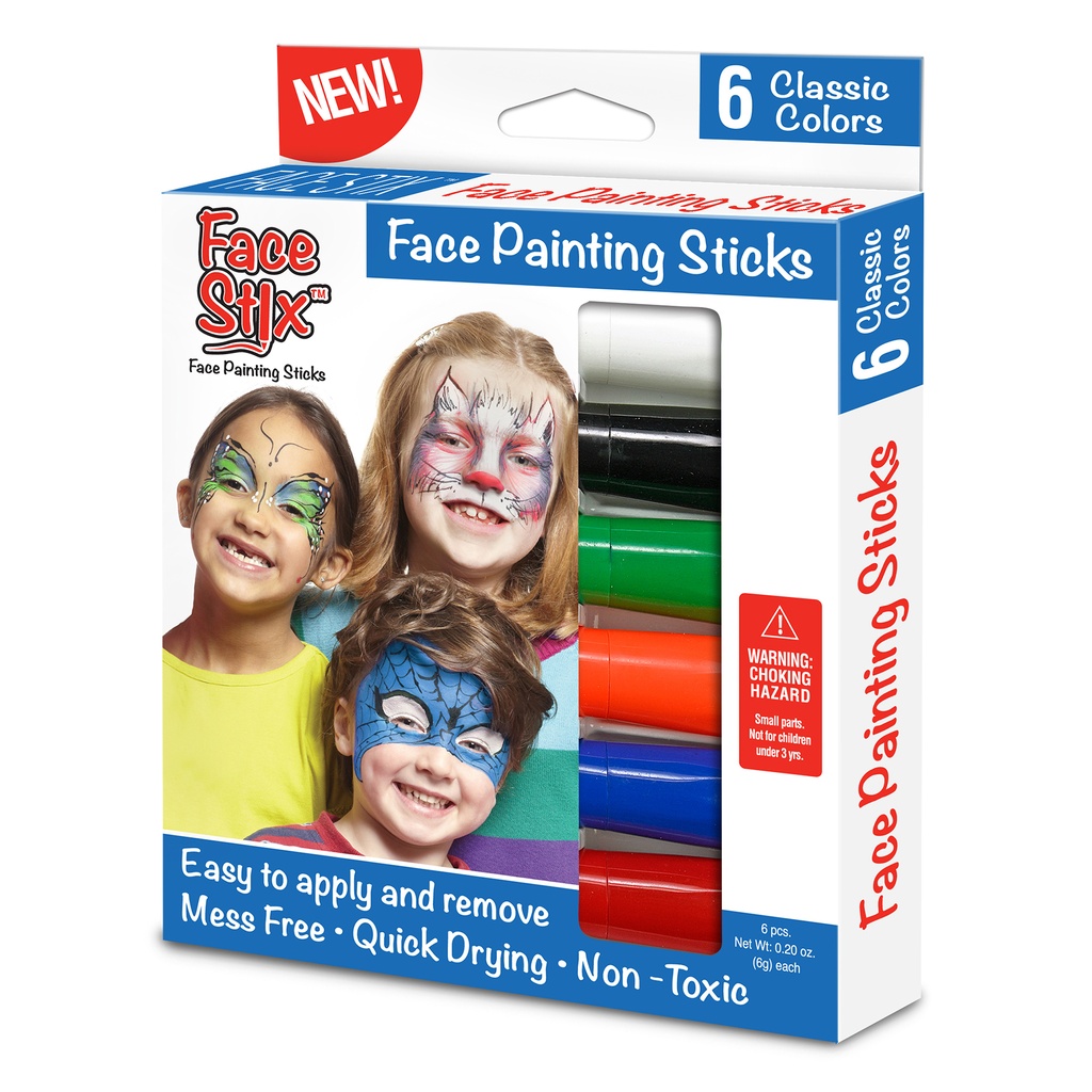 Face Painting Sticks, 6 Count