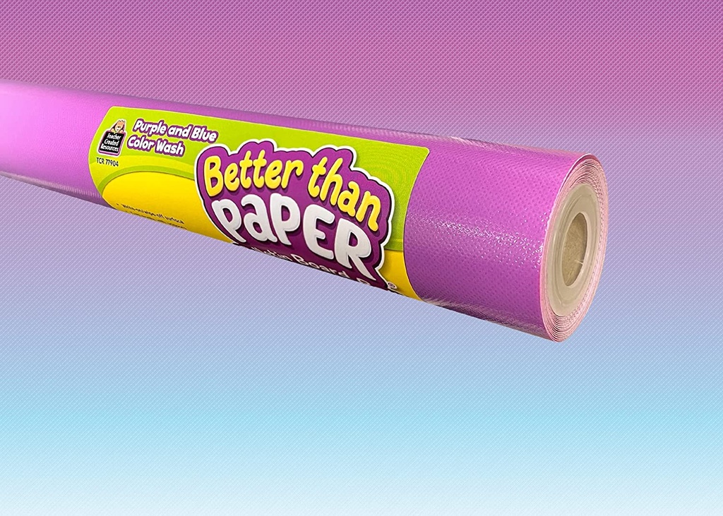 Better Than Paper Bulletin Board Roll, Purple and Blue Color Wash, 4-Pack