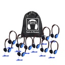 Sack-O-Phones, 10 Personal Headphones in a Carry Bag