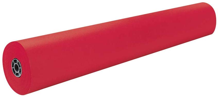 36in x 1000ft Flame Red Rainbow Kraft Paper Roll