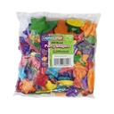 Wood Party Shapes, Assorted Colors, 1/2" to 2", 200 Pieces