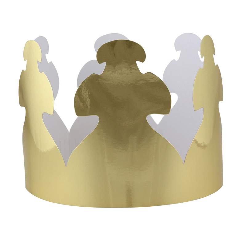 Bright Gold Tag Crowns, Pack of 24