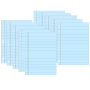 Smart Poly® PosterMat Pals™ Space Savers, 13" x 9-1/2", Blue Notebook Paper, Pack of 10