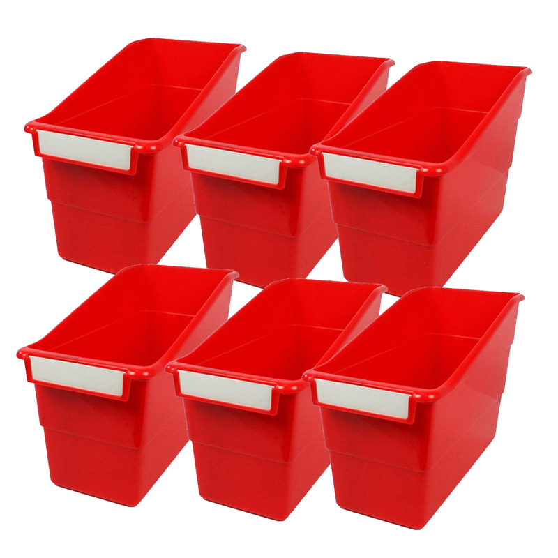 Tattle® Shelf File, Red, Pack of 6