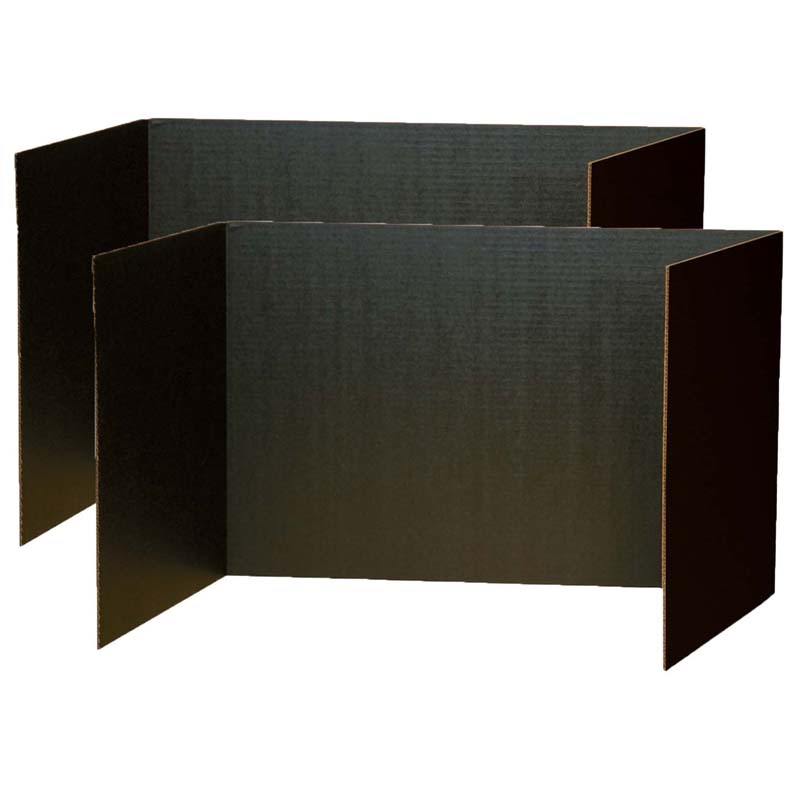 Privacy Boards, Black, 48" x 16", 4 Per Pack, 2 Packs