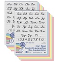 Colored Paper Chart Tablet, Cursive Cover, 5 Assorted Colors, 1" Ruled, 24" x 32", 25 Sheets, Pack of 2