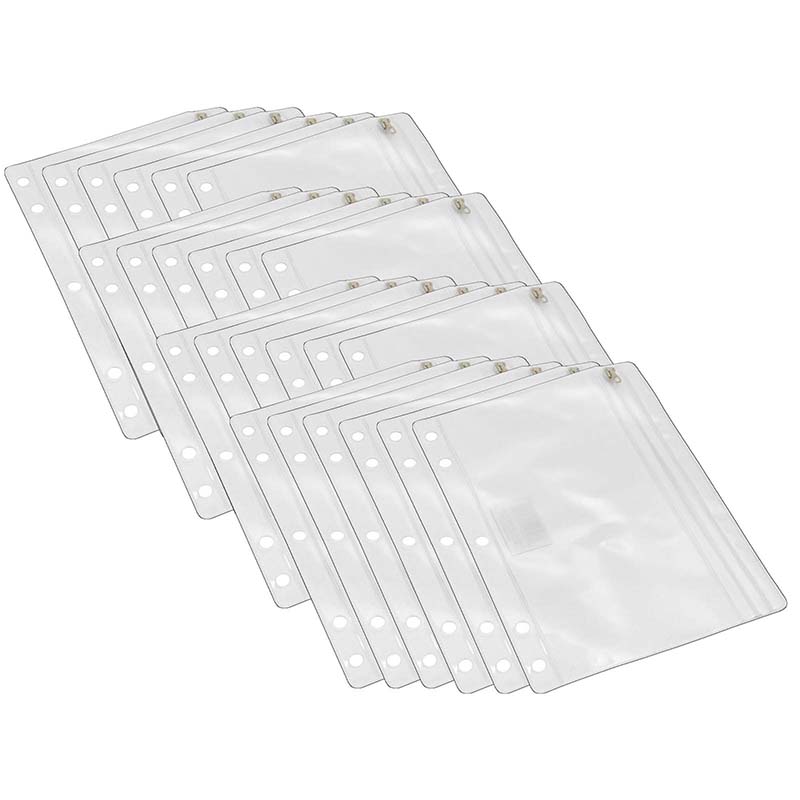 Clear Vinyl Pencil Pouch with Zip-lock Closure, Pack of 24