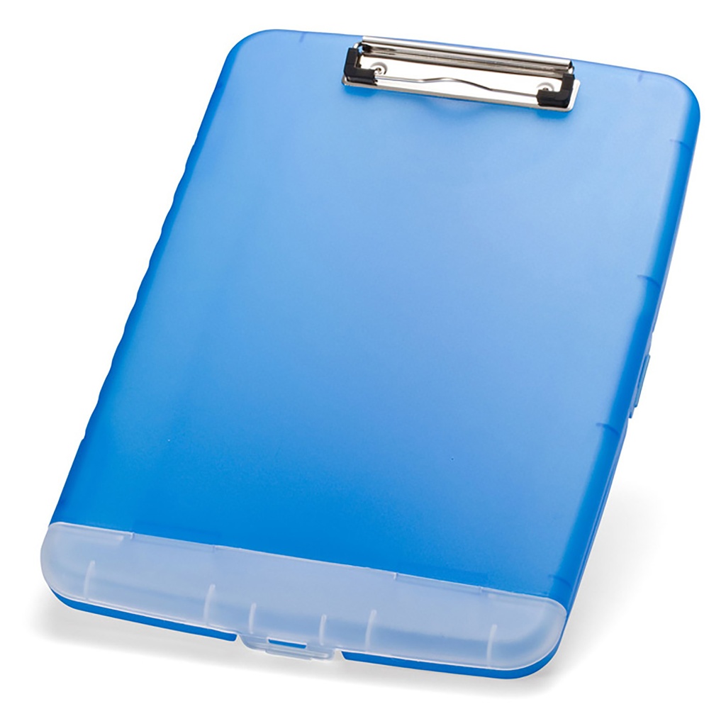 Blue Slim Clipboard with Storage