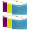 Dual Pocket Snap Poly Envelope, Letter Size, 3 Per Pack, 2 Packs