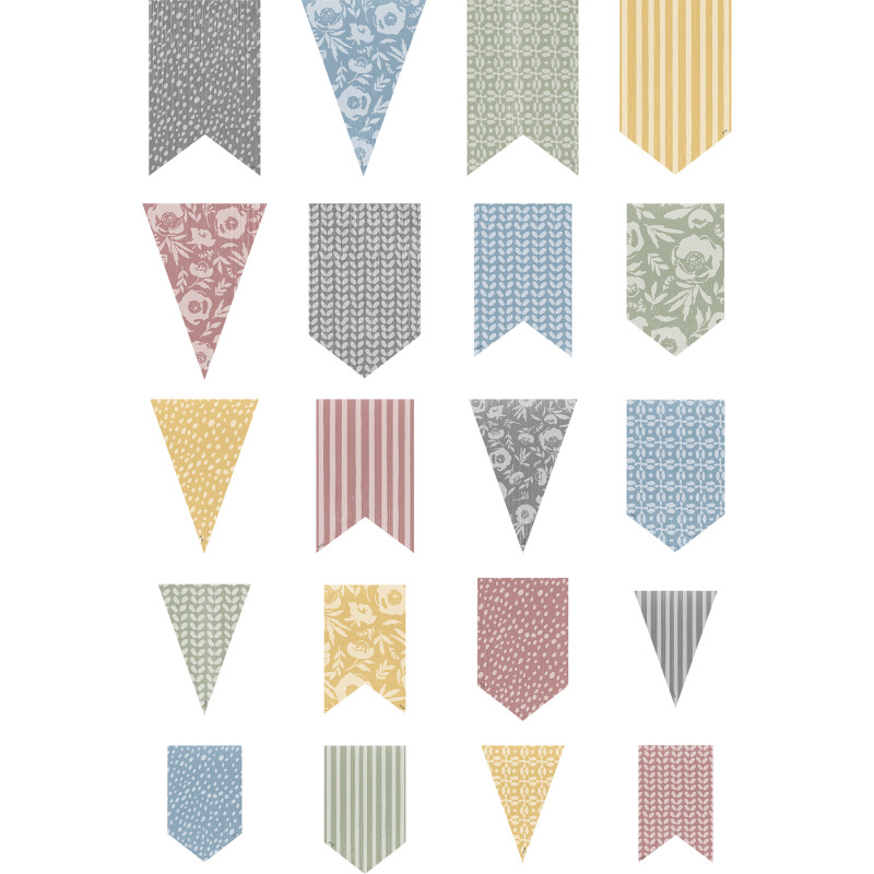 Classroom Cottage Pennants Accents  Assorted Sizes