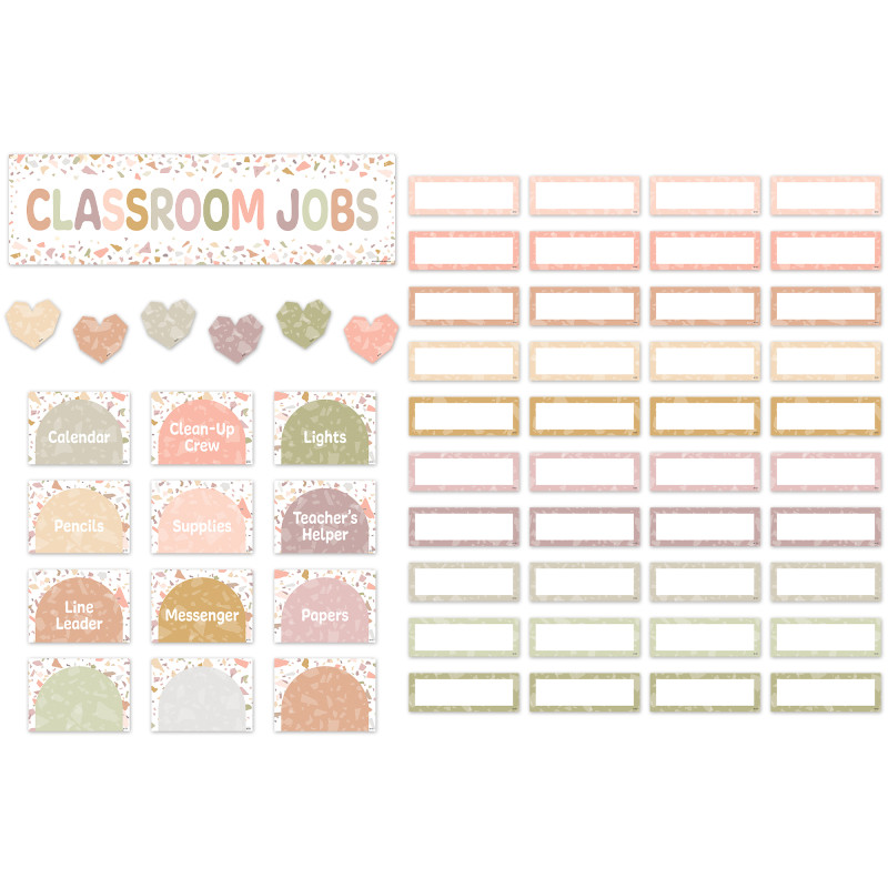 Terrazzo Tones Classroom Jobs Mini Bulletin Board