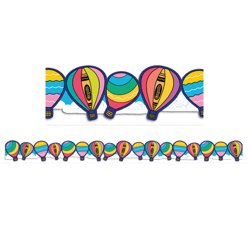 Crayola Colors of Kindness Hot Air Balloons Deco Trim®  Extra Wide