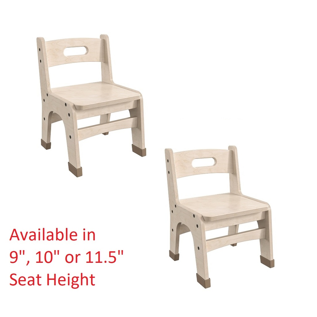 Bright Beginnings Set of 2 Commercial Grade Wooden Classroom Chairs
