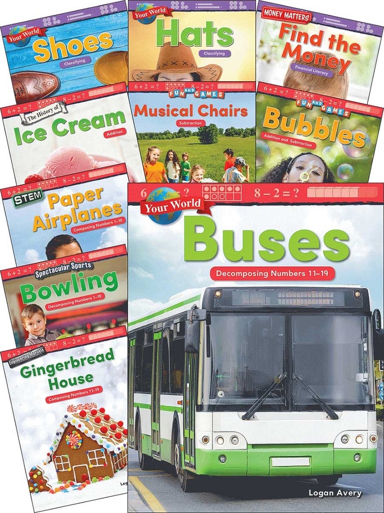 Operations and Algebraic Reasoning, Measurement and Data for Kindergarten, Book Set
