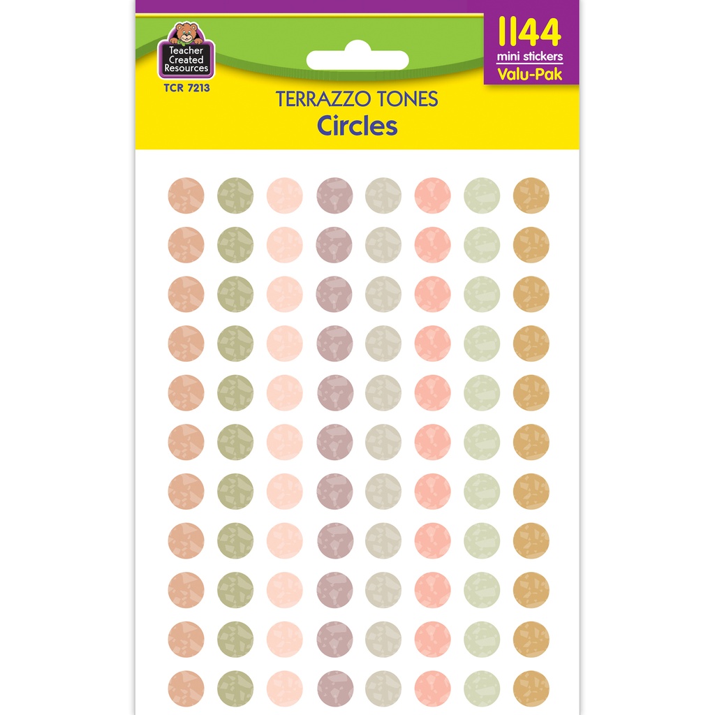 Terrazzo Tones Circles Mini Stickers ValuPak
