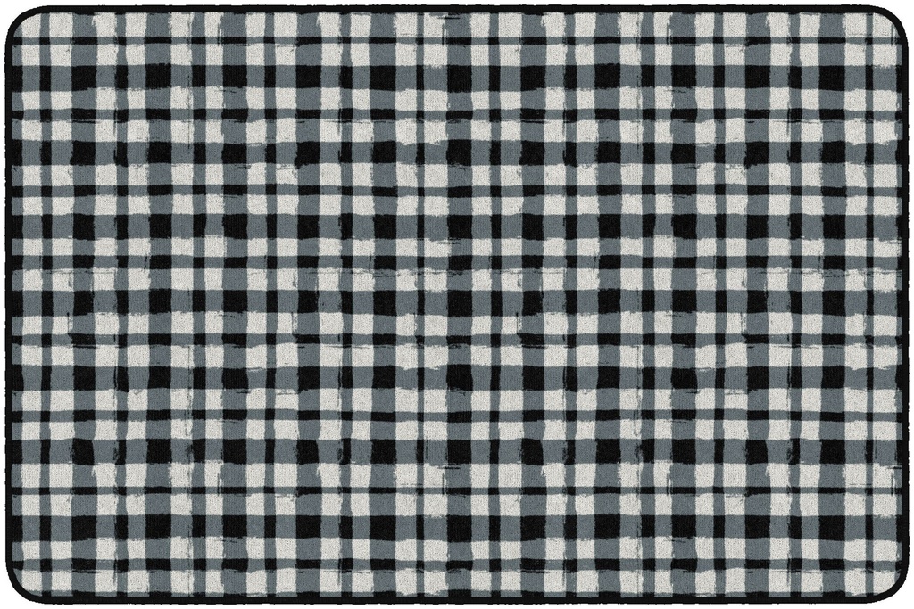 Farmhouse Collection Watercolor Gingham Area Rug