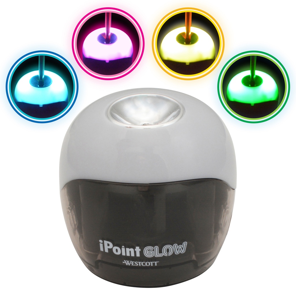 iPoint® Glow Color Changing Battery Pencil Sharpener, Assorted Colors (No Color Choice) | 15569 ACM