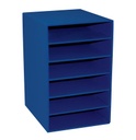 6-Shelf Blue Organizer