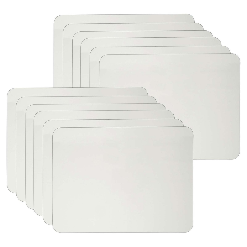 Plain 1-Sided 9" x 12" Dry Erase Lap Boards Pack of 12