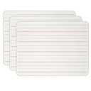 Two Sided Plain/Lined Magnetic  9" x 12" Dry Erase Boards Pack of 3