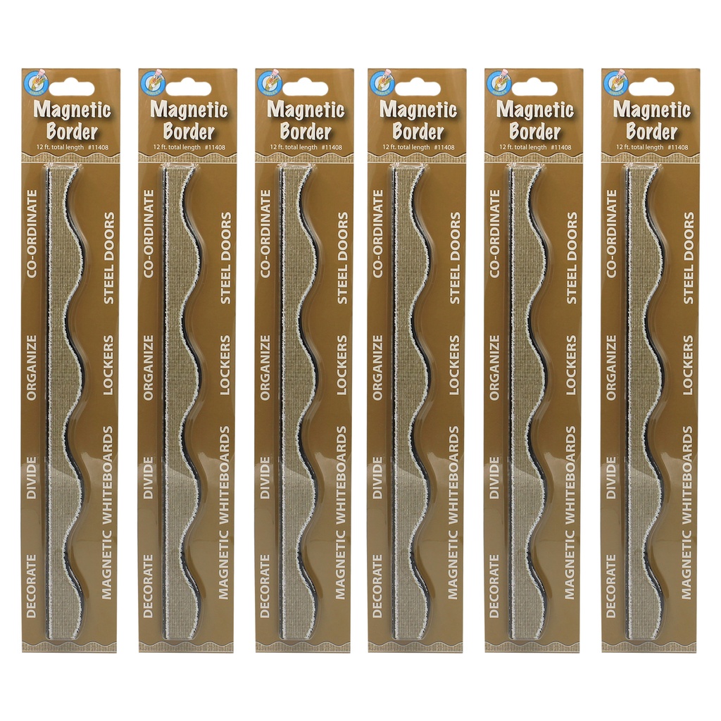 Burlap Scribble Magnetic Scallop Border 72 feet