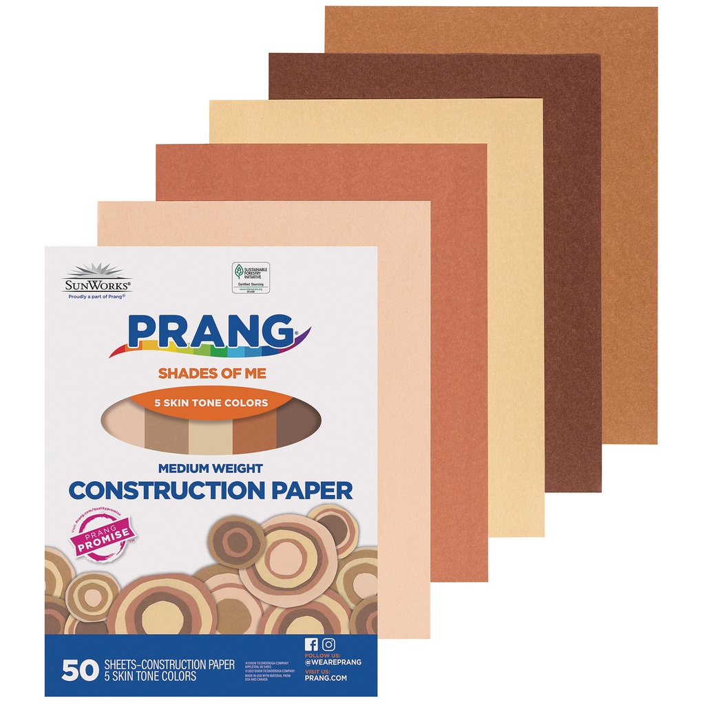 9x12 Multicultural Construction Paper 50ct Pack