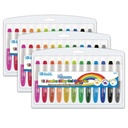 36 Washable Jumbo Silky Gel Crayons in 12 Assorted Colors
