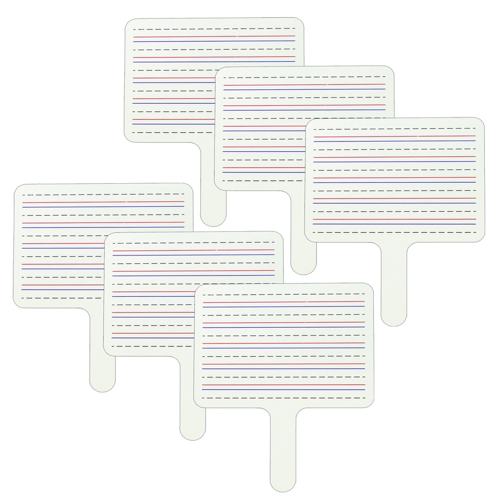 Two-Sided Dry Erase Answer Paddles 6ct