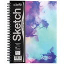 Watercolor Splash Unruled 12" x 9" Fashion Poly Sketch Book
