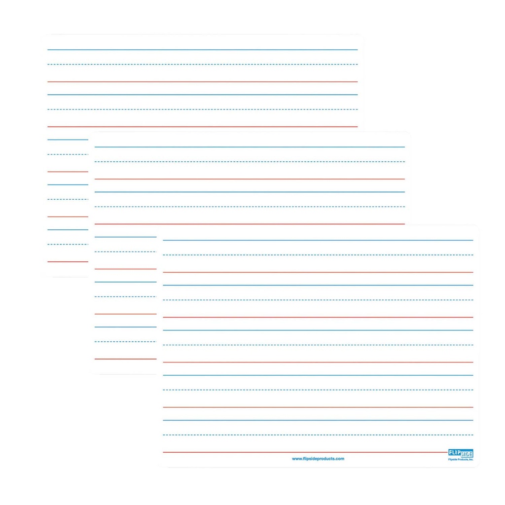 Two-Sided 9" x 12" Ruled/Blank Magnetic Dry Erase Boards Pack of 3