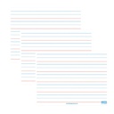 Two-Sided 9" x 12" Ruled/Blank Magnetic Dry Erase Boards Pack of 3