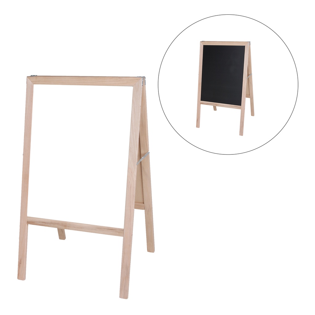 Natural White Dry-Erase/Black Chalkboard Marquee Easel