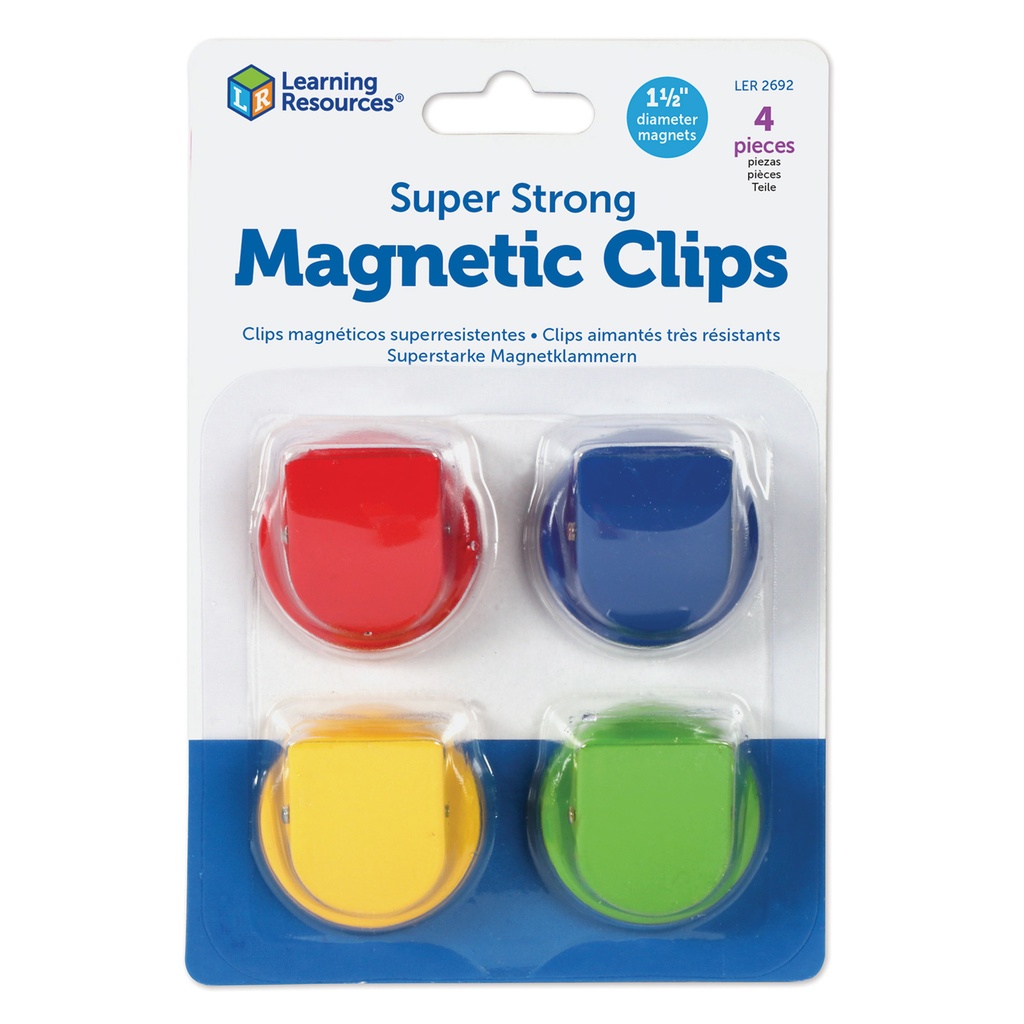 Assorted Super Strong Magnetic Clips Pack of 4