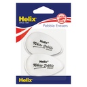 White Pebble Eraser Twin Pack