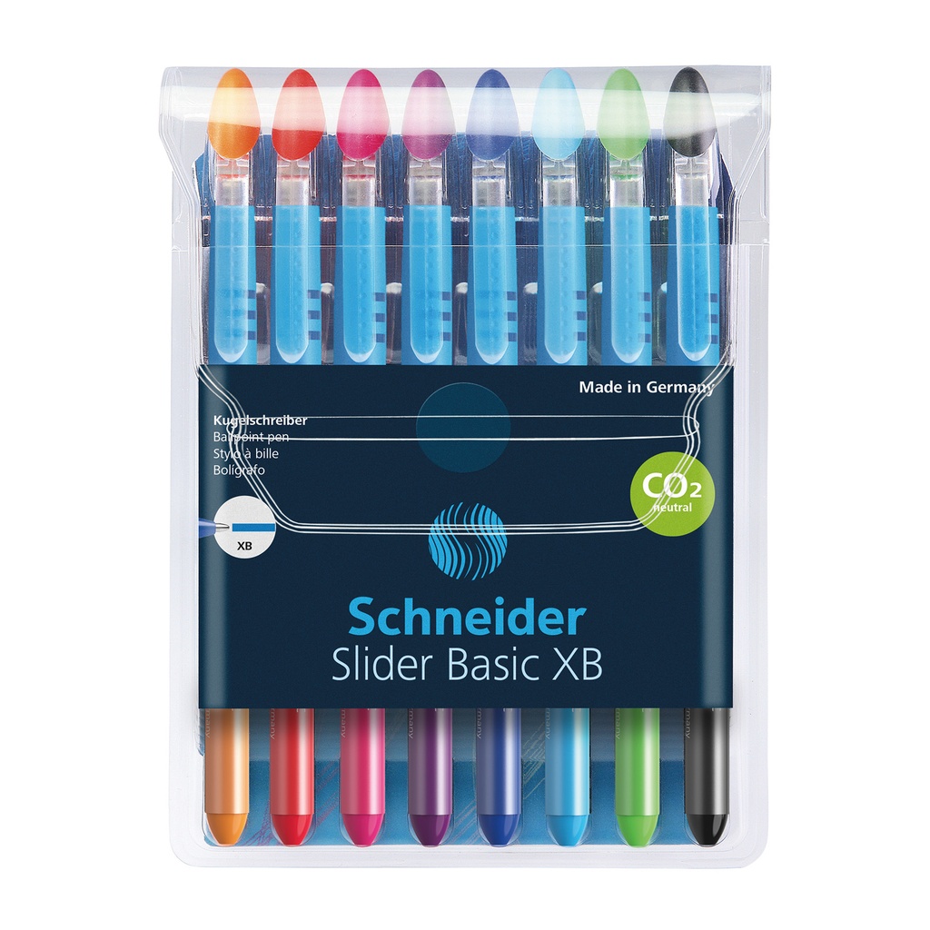 Assorted  Slider Basic XB Ballpoint Pens in 8 Colors