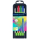 Line-Up Fineliner Pens in 4 Assorted Colors Adjustable Case Stand